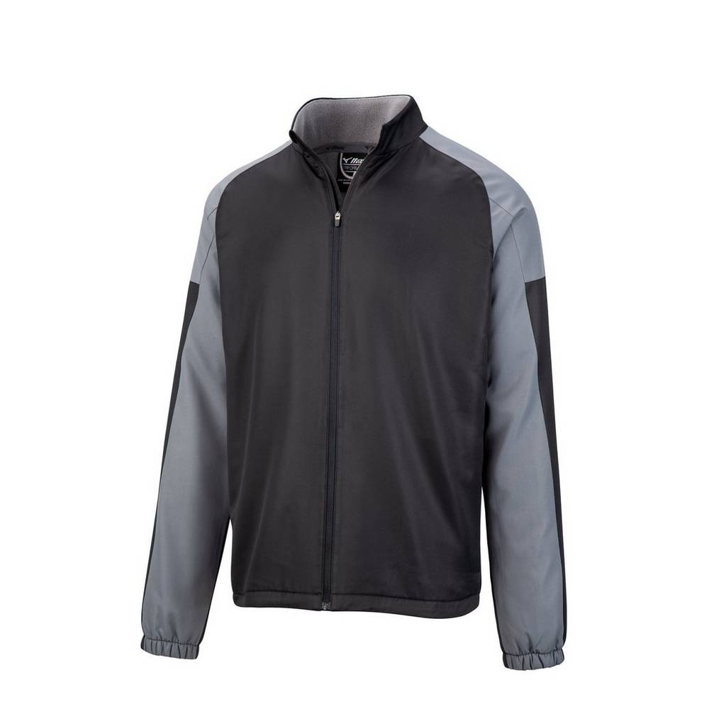 Mizuno Men's Full Zip Dugout Jacket Black (350784-QWN)